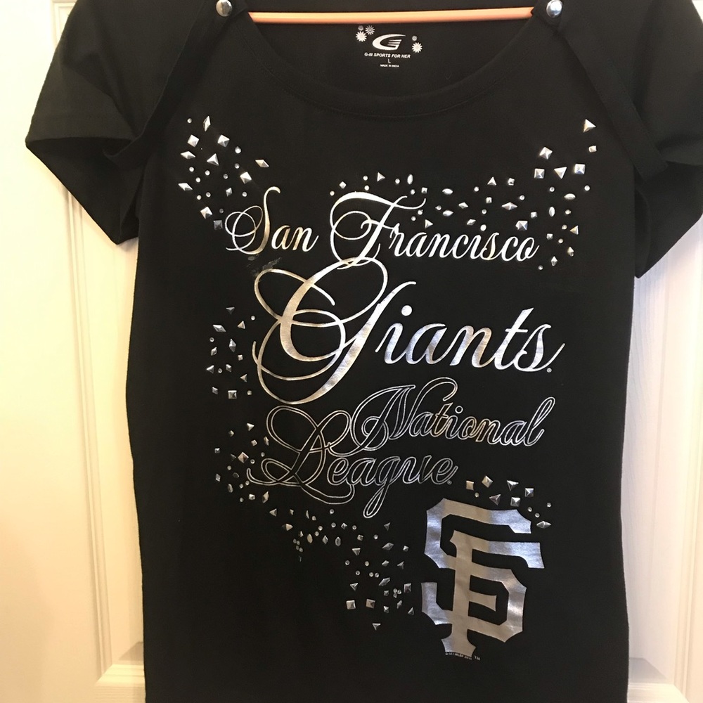 San Francisco Giants Shiny Metallic Top Large New Without Tags